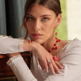 Bague hérisson, champignon et anémone