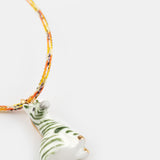 Bracelet cordon zèbre vert
