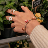 Bracelet forêt et perles d'hématite