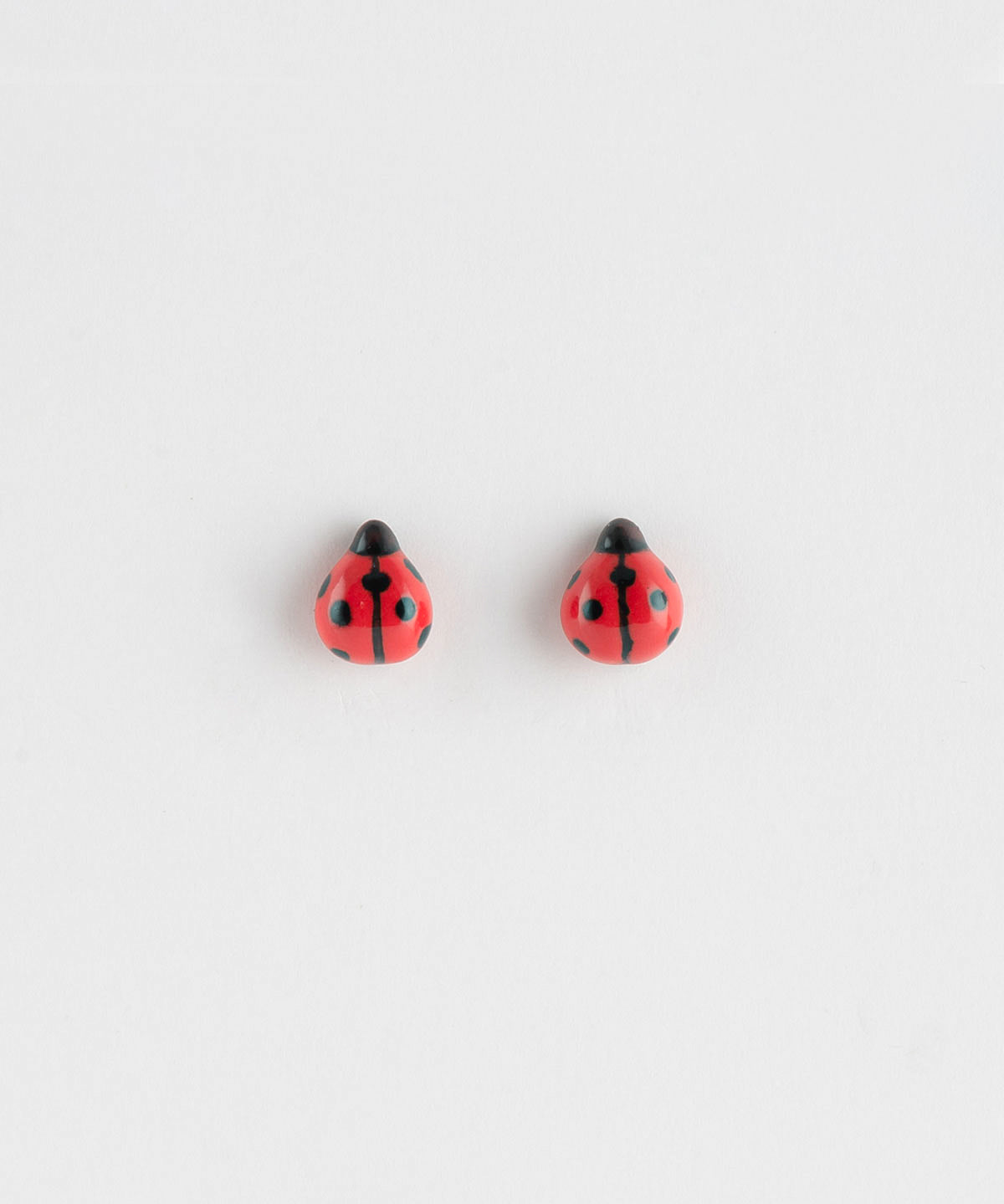 Ladybug ear studs