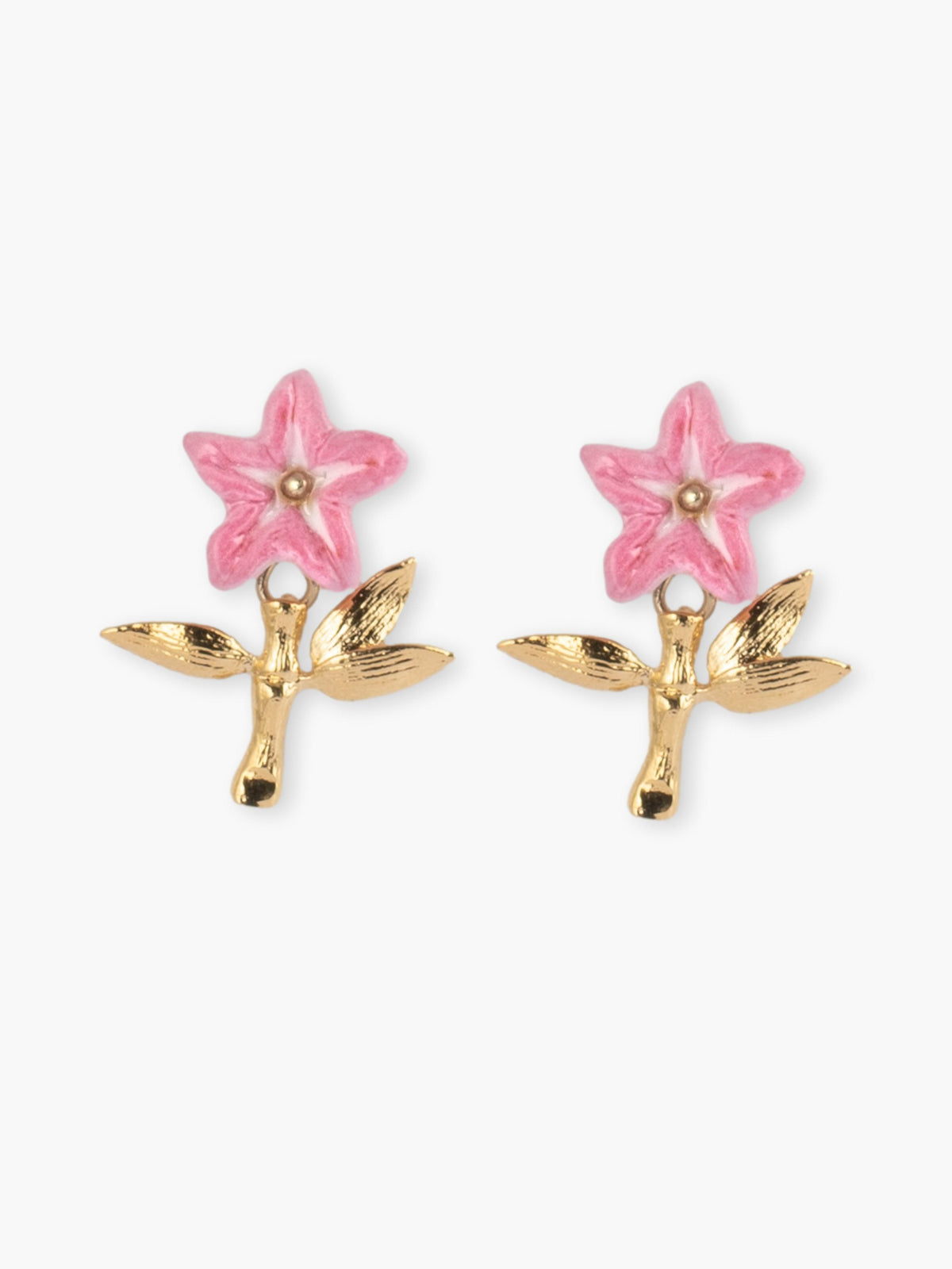 lily flower earrings Pink lily earrings – NACH BIJOUX