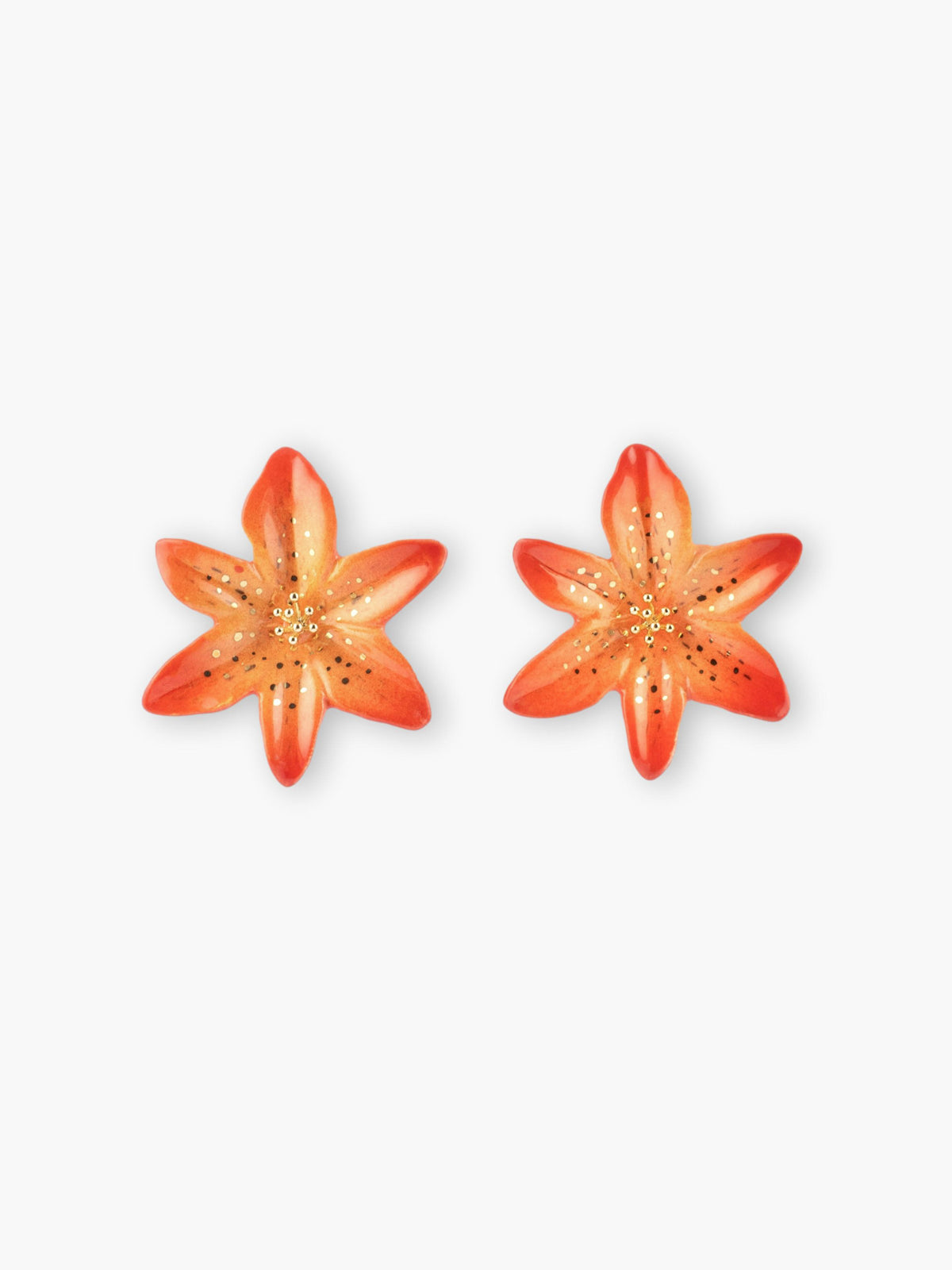 tiger lily earrings Tiger lily stud earrings – NACH BIJOUX
