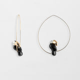 Small golden beak toucan hoop earrings