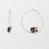 Small Asian elephant hoop earrings