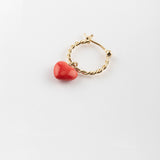 Mini red heart creole - Sold individually - First love