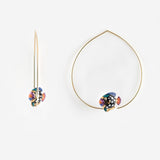 Small speckled fish hoop earrings
