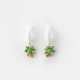 Boucles d'oreilles blanches palmier