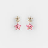 Boucles d'oreilles pendantes étoile de mer rose
