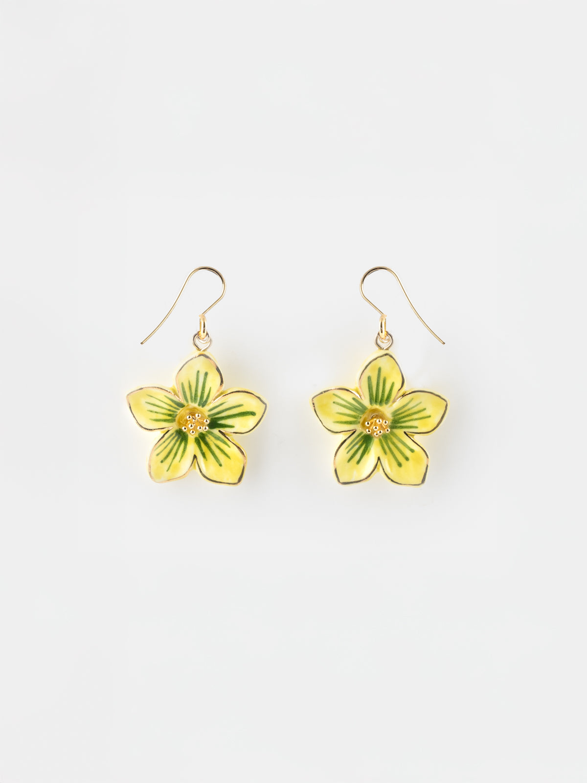 Yellow flower dangle earrings – NACH BIJOUX