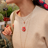Snail on mushroom necklace