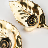 Boucles d'oreilles feuille et escargot