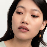 Long squirrel and acorn earrings