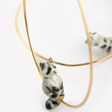 Raccoon Hoop Earrings