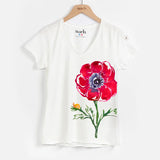 Victor T-shirt - Red Anemone