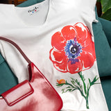 Victor T-shirt - Red Anemone