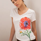 Victor T-shirt - Red Anemone