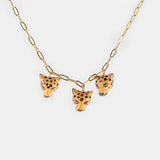 Collier têtes de léopards