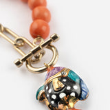 Pearl and spotted fish necklace