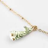 Collier zèbre vert