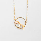 Owl in flight necklace