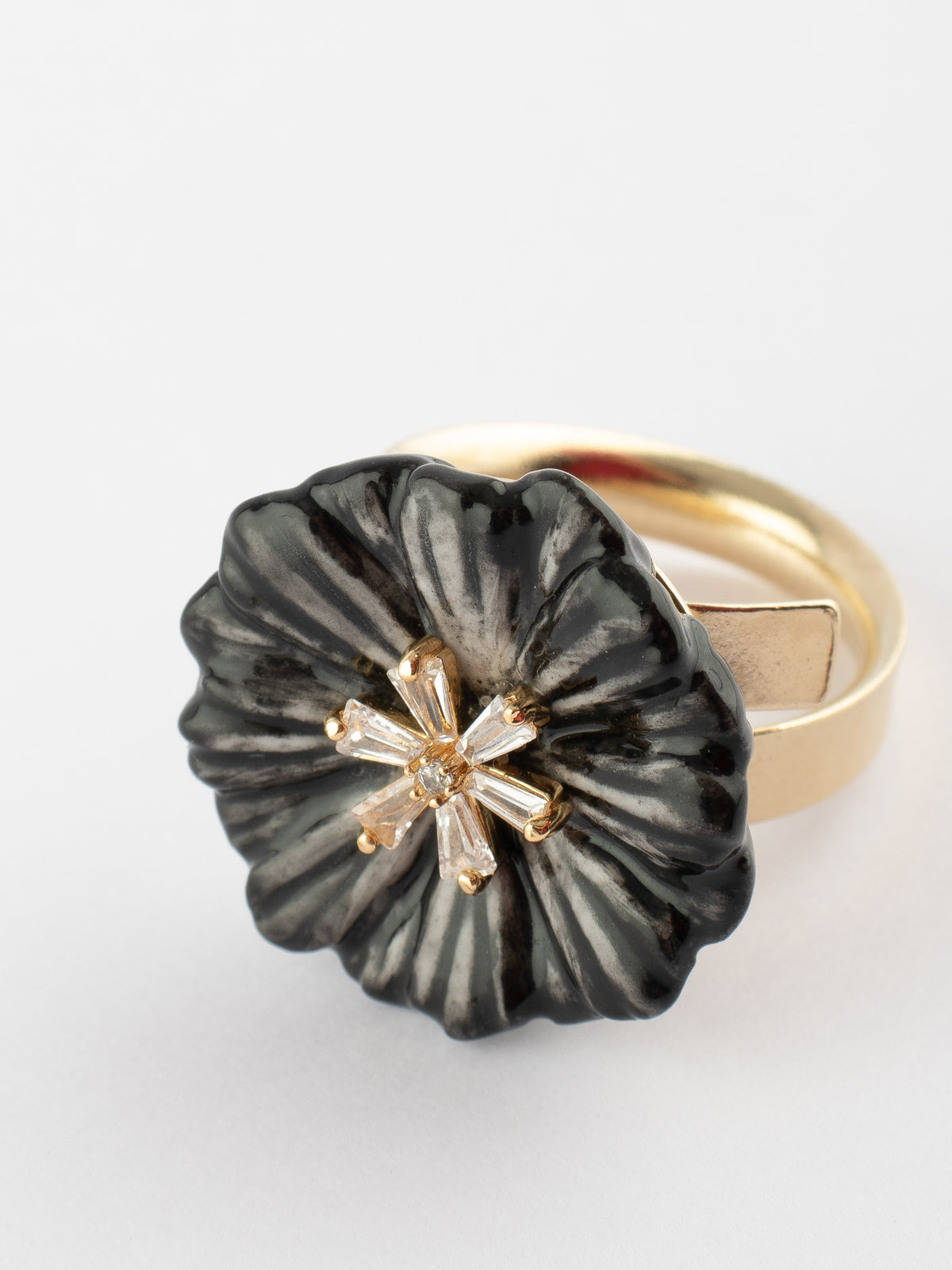 Bague chardon noir
