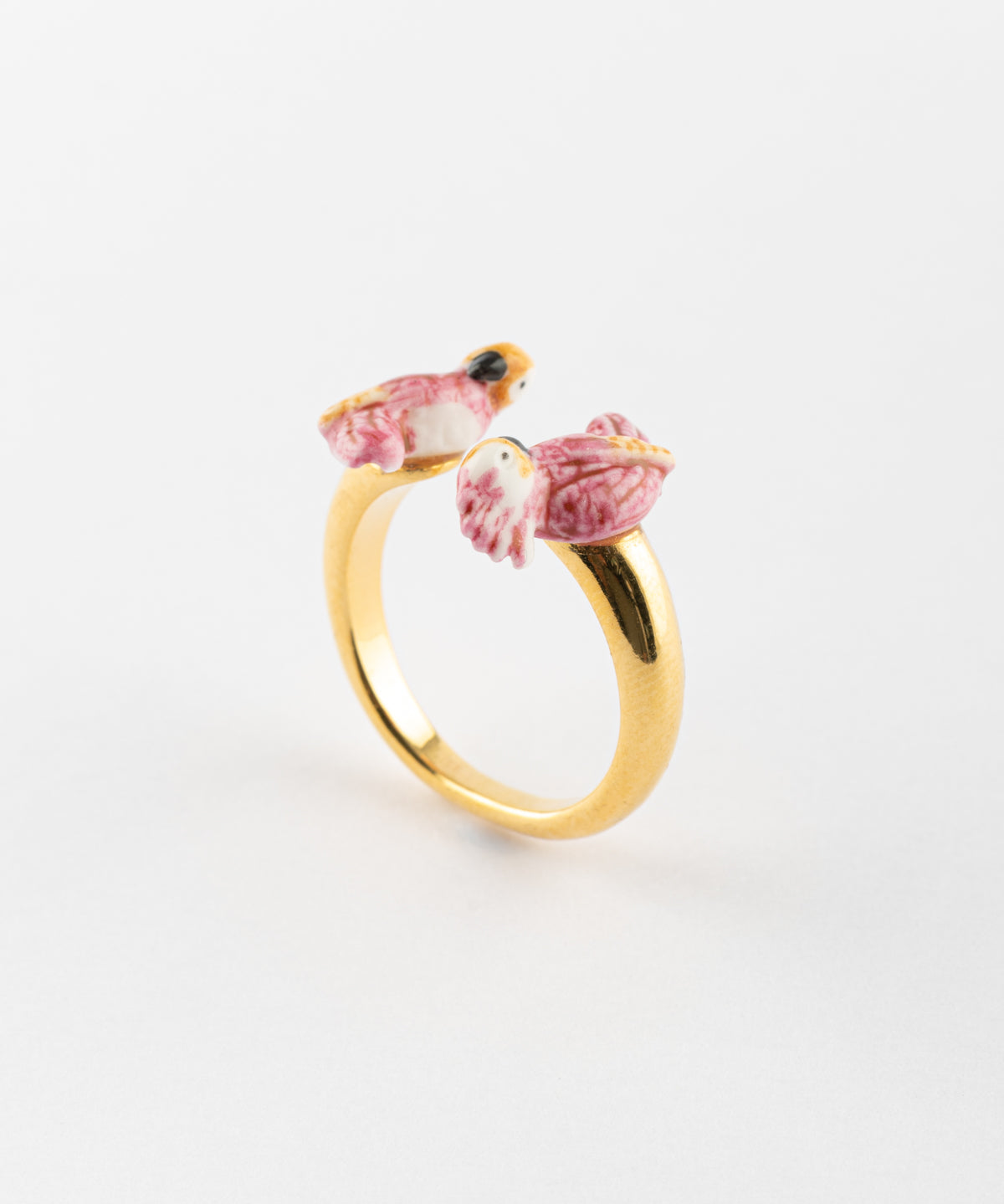 Bague FaceToFace cacatoès rose