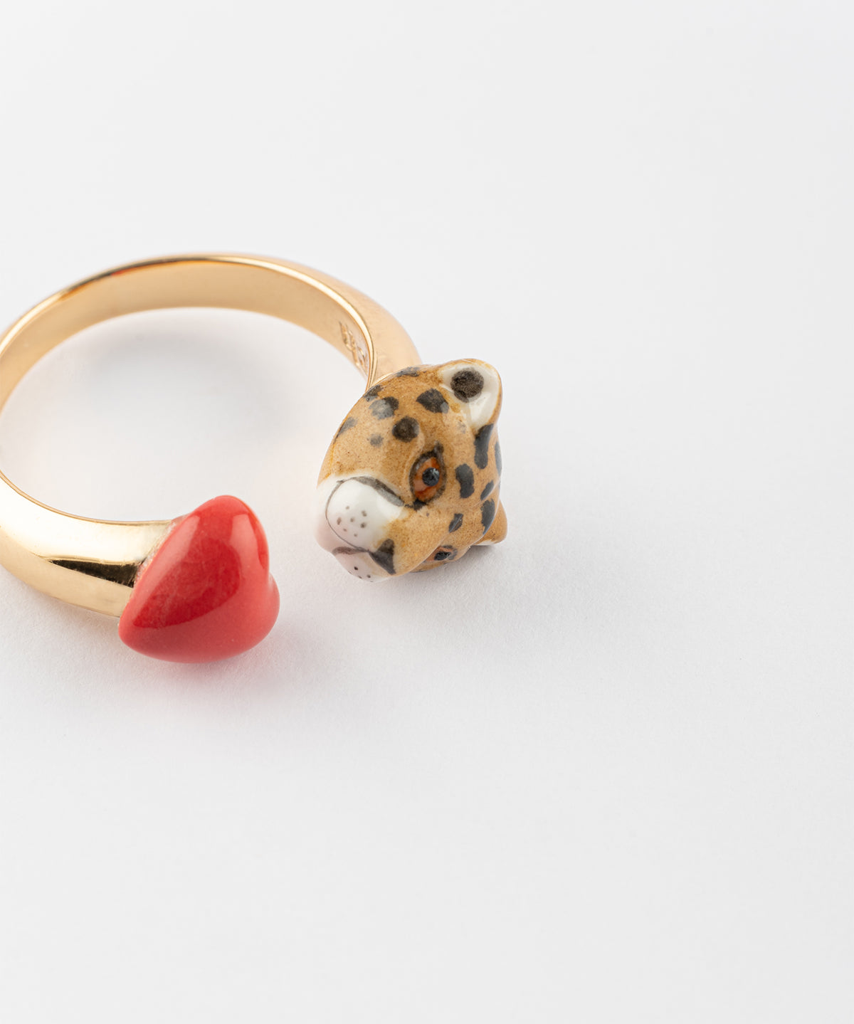 Bague FaceToFace coeur & guépard - Premier amour