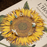 Bague FaceToFace oiseau bleu & fleur de poirier