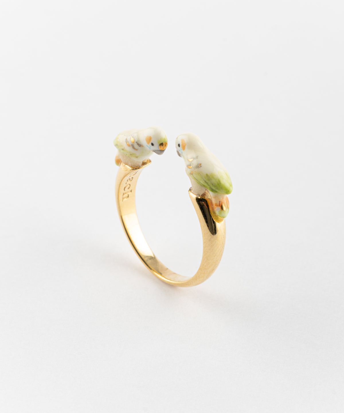 Bague FaceToFace perruche blanche