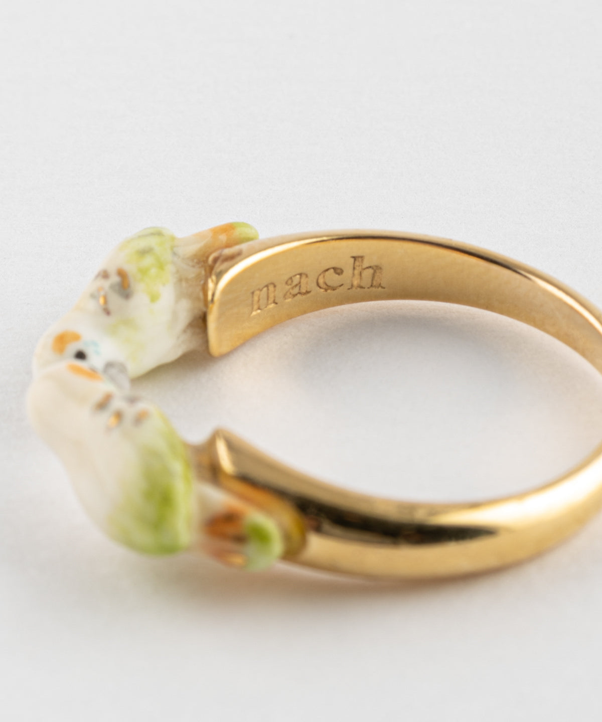 Bague FaceToFace perruche blanche