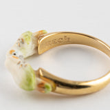 Bague FaceToFace perruche blanche
