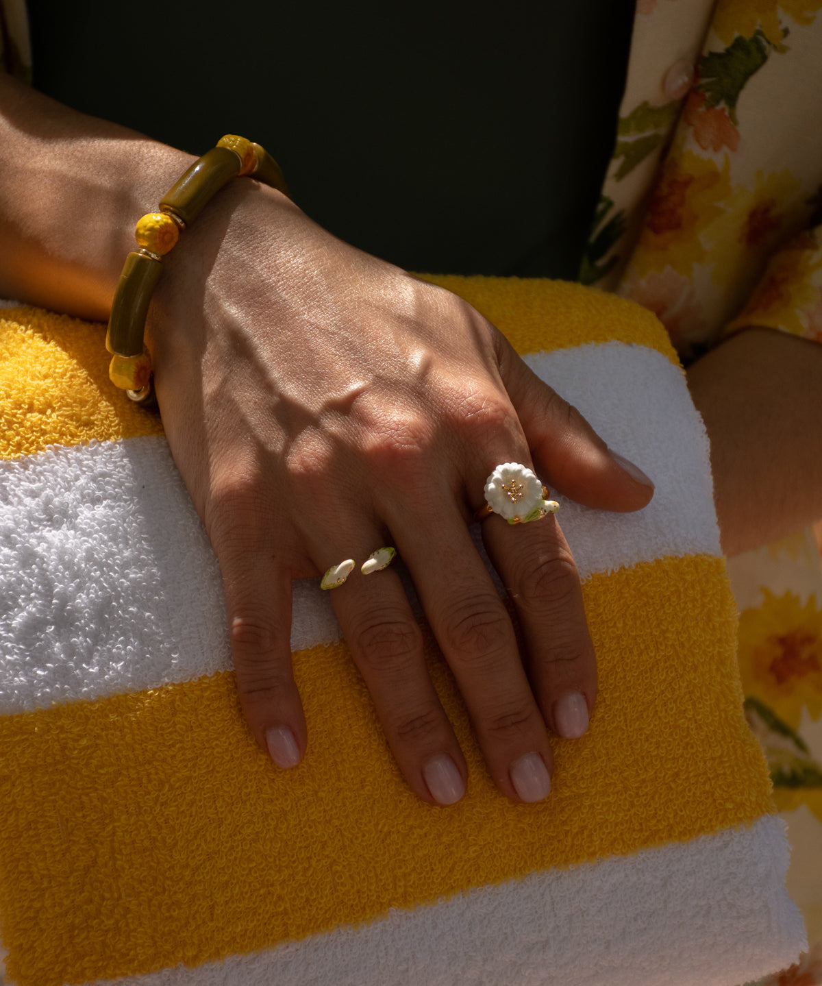 Bague FaceToFace perruche blanche