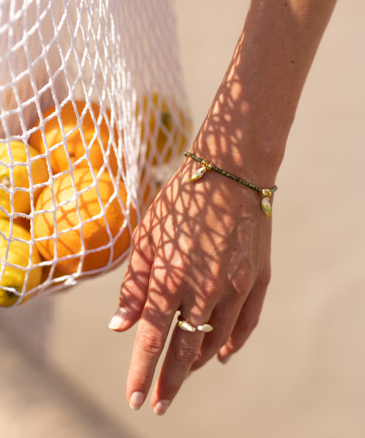 Bague FaceToFace perruche blanche