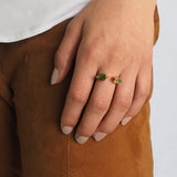 bague ajustable en porcelaine peinte Ă la main animal rouge-gorge