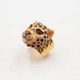 Bague martelée léopard