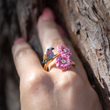 Bague oiseau et chardons
