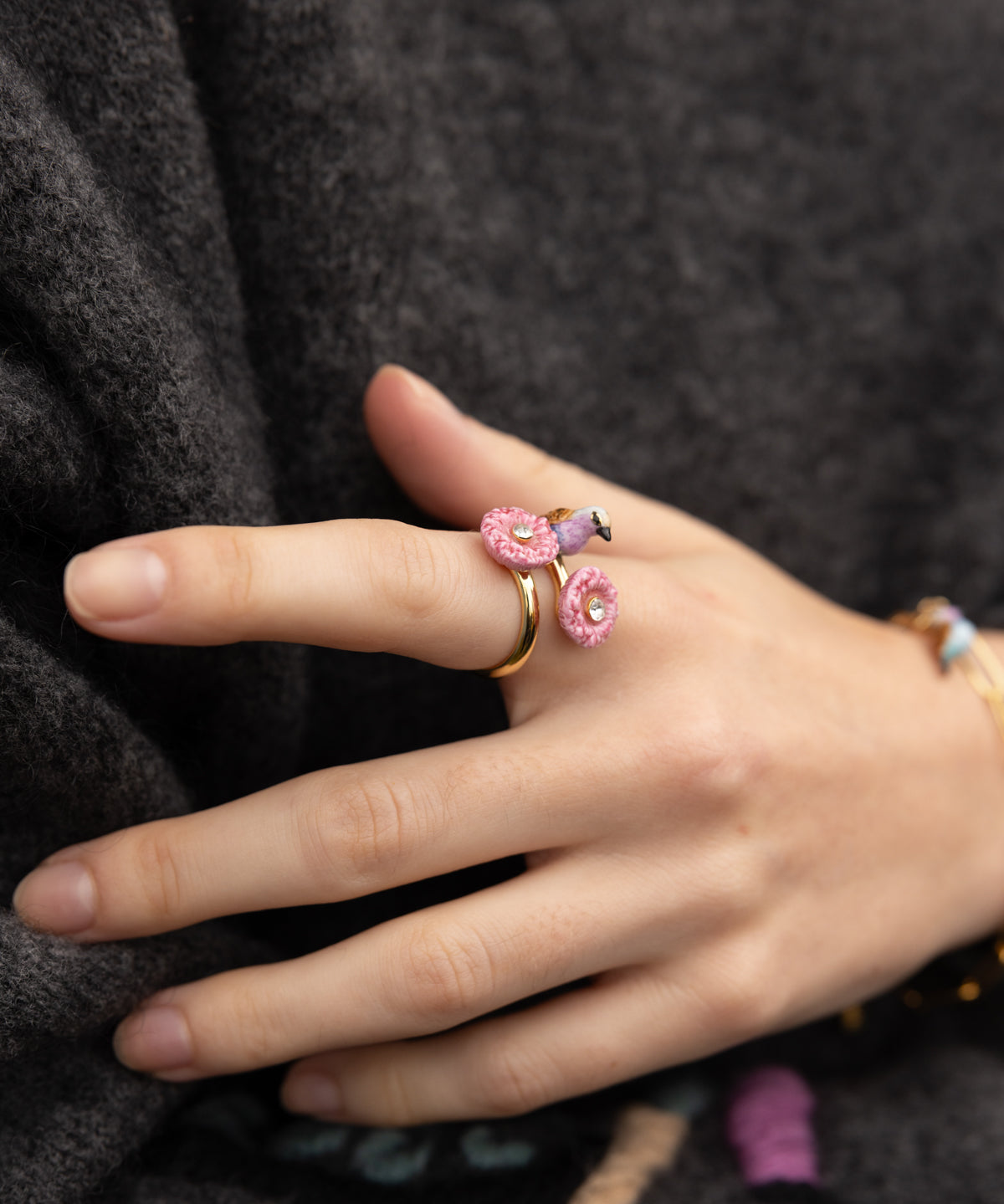 Bague oiseaux et chardon