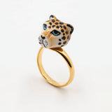 Bague tête de léopard