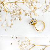 bague ajustable en porcelaine peinte à la main animal léopard