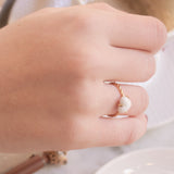 bijou bague torsadée coeur porcelaine peinte à la main