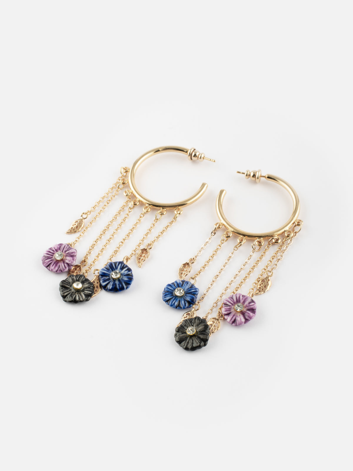 Boucles d'oreilles chaînes chardons