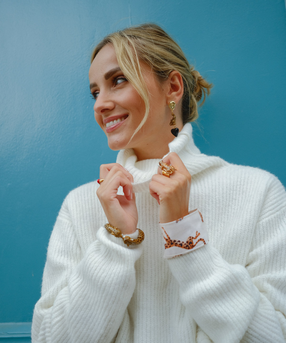 Boucles d'oreilles guépard - Premier amour