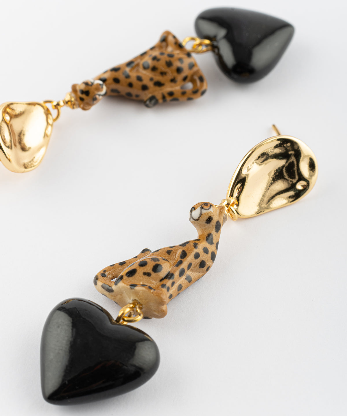Boucles d'oreilles guépard - Premier amour