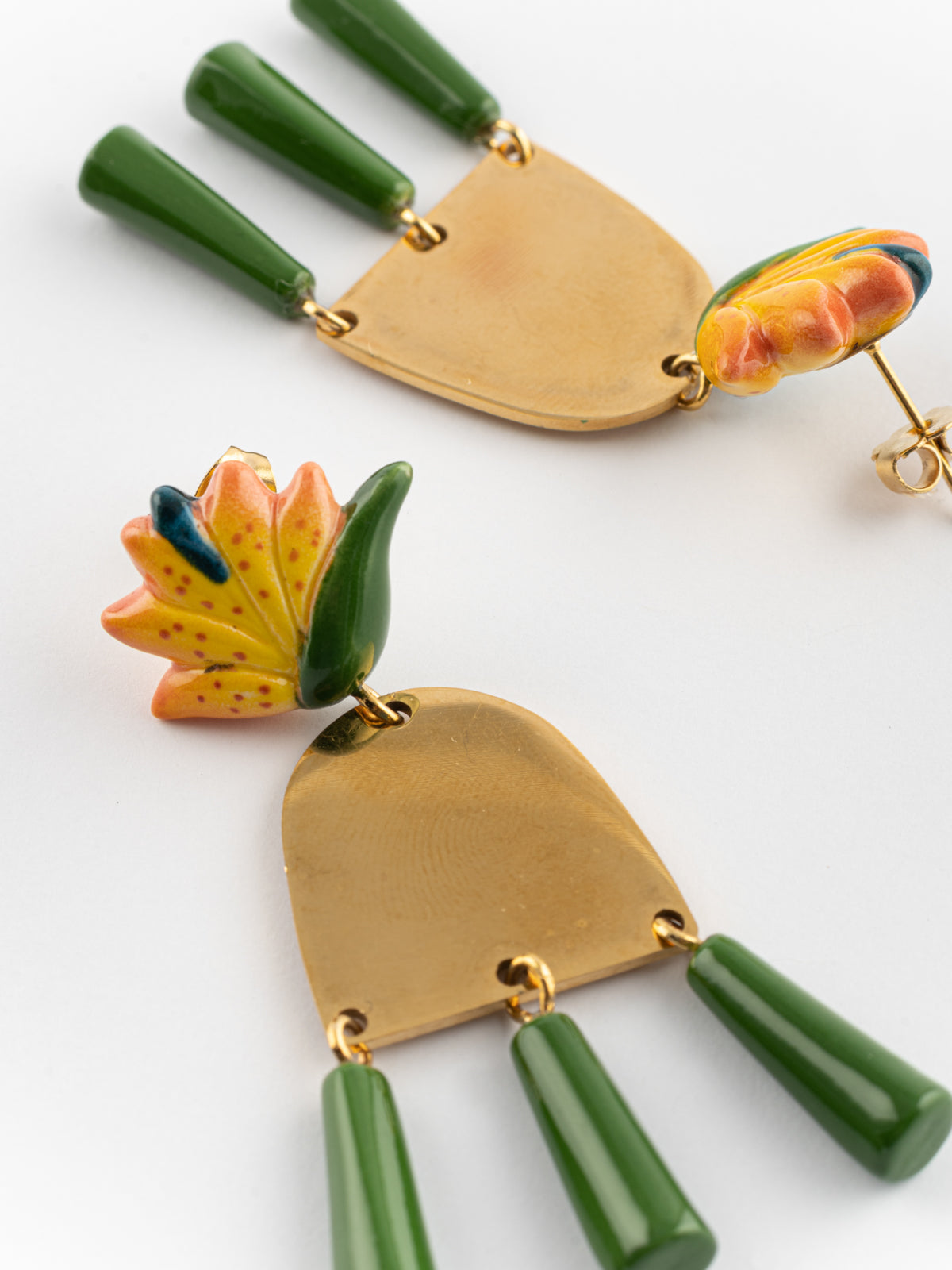 Boucles d'oreilles oiseau de paradis graphique