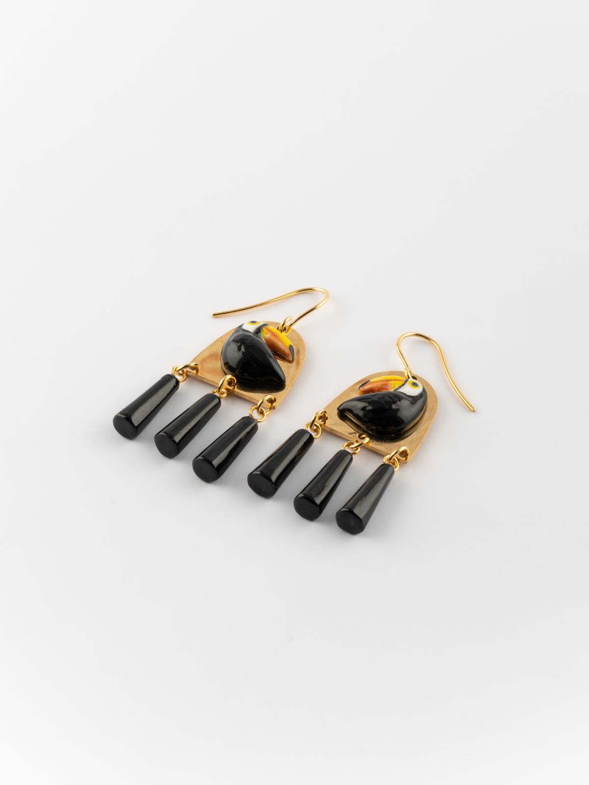 Boucles d'oreilles toucan graphique
