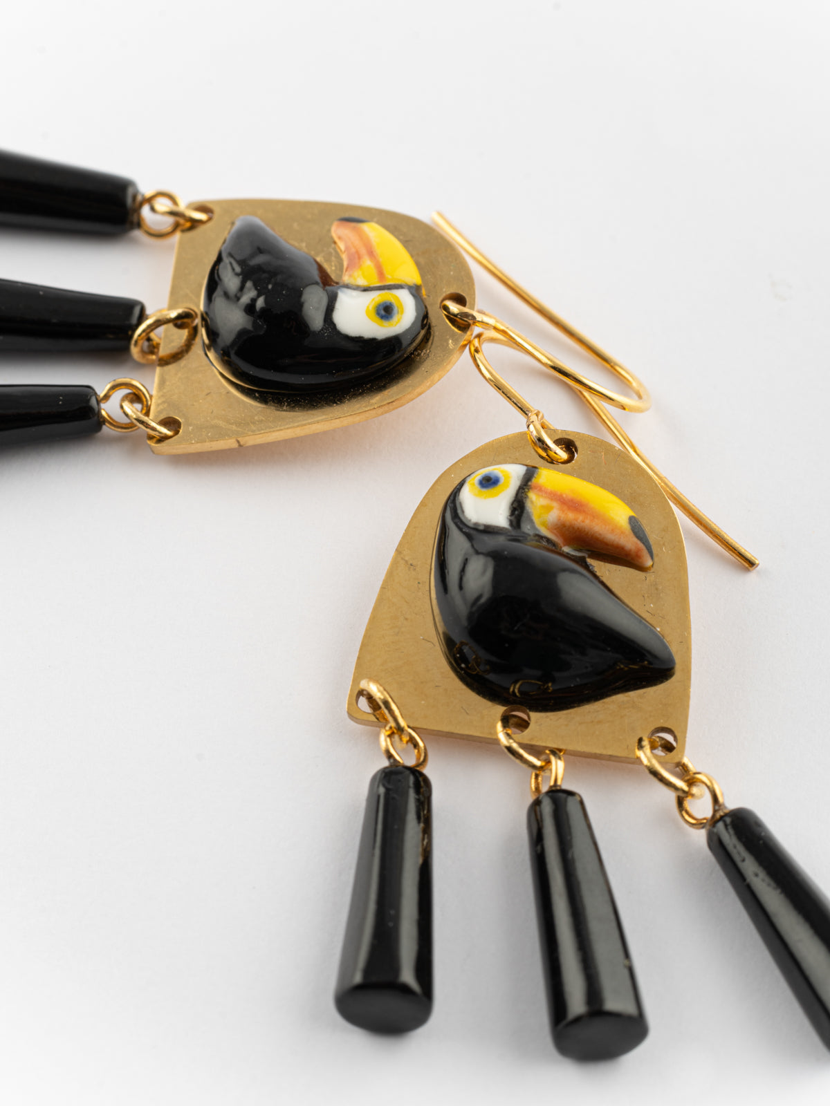 Boucles d'oreilles toucan graphique