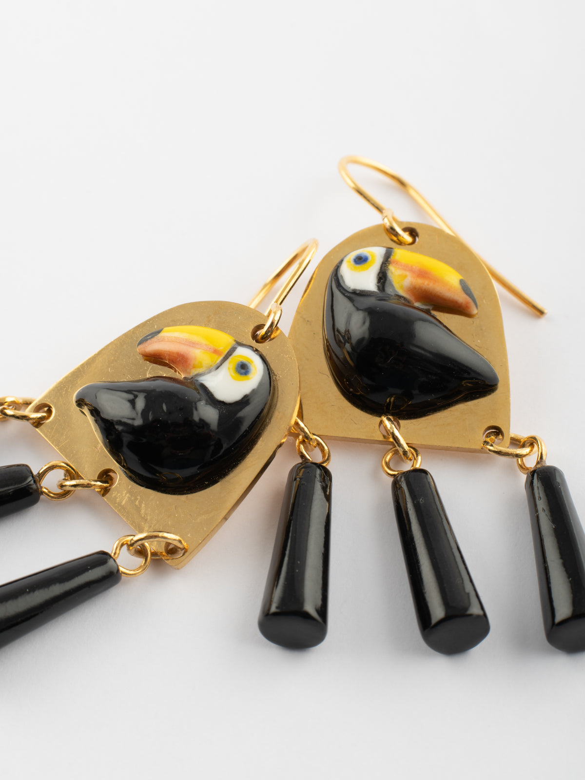 Boucles d'oreilles toucan graphique
