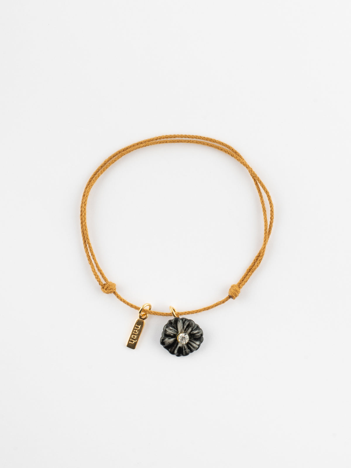 Bracelet cordon chardon noir
