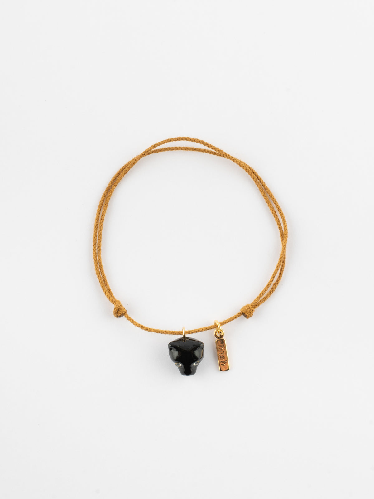 Bracelet cordon panthère noire