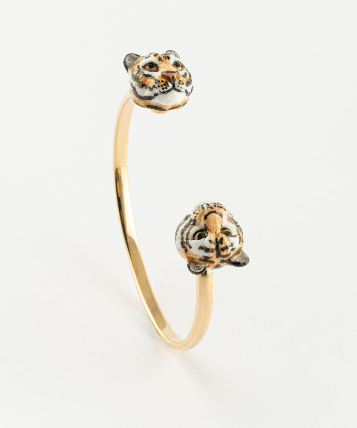 bracelet ajustable animal tigre en porcelaine peinte Ă  la main